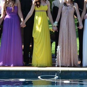 Yellow BCBG formal / prom gown